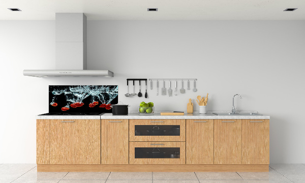 Panneau crédence cuisine Fraises sous l'eau