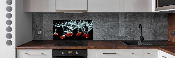 Panneau crédence cuisine Fraises sous l'eau