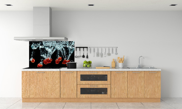 Panneau crédence cuisine Fraises sous l'eau