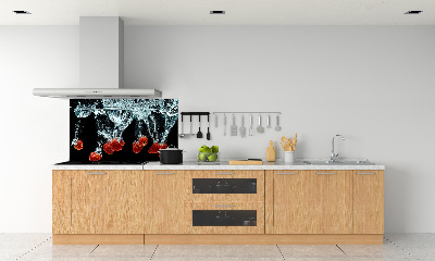 Panneau crédence cuisine Fraises sous l'eau
