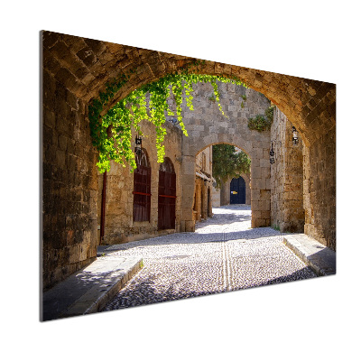 Crédence en verre avec motif Rues de charme
