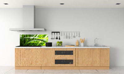 Crédence cuisine en verre Gouttes sur l'herbe