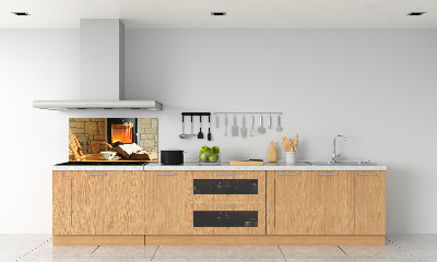 Panneau crédence cuisine Cheminée