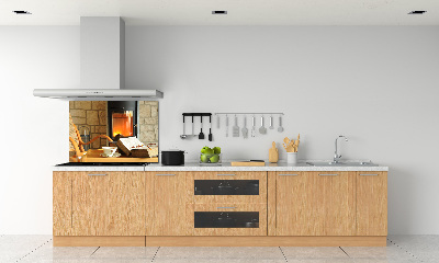 Panneau crédence cuisine Cheminée