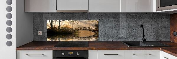 Panneau pour cuisine Vieux pont en automne