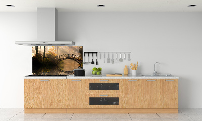 Panneau pour cuisine Vieux pont en automne