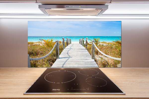 Panneau crédence cuisine Chemin au bord de la mer