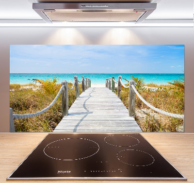 Panneau crédence cuisine Chemin au bord de la mer