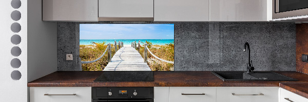 Panneau crédence cuisine Chemin au bord de la mer
