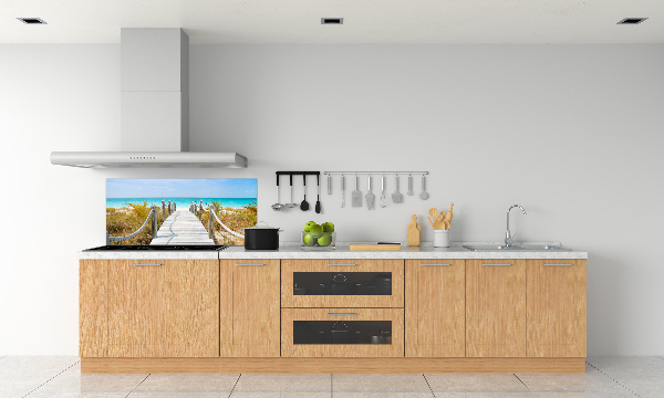 Panneau crédence cuisine Chemin au bord de la mer
