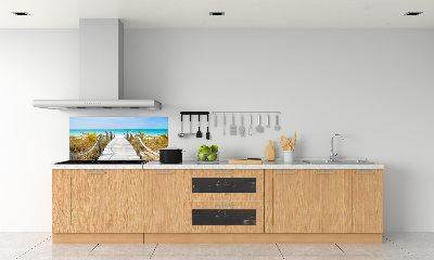 Panneau crédence cuisine Chemin au bord de la mer