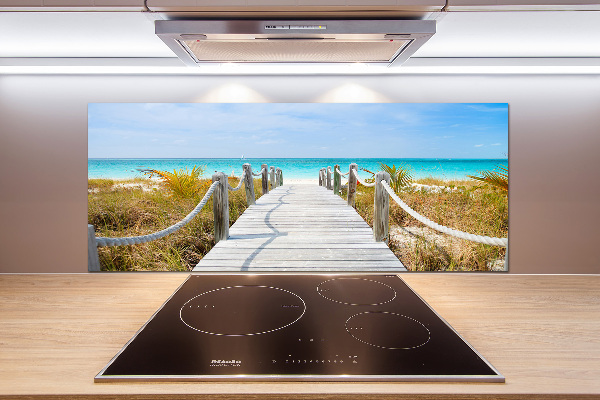 Panneau crédence cuisine Chemin au bord de la mer