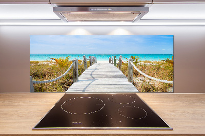 Panneau crédence cuisine Chemin au bord de la mer