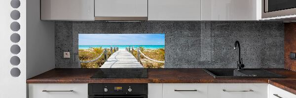 Panneau crédence cuisine Chemin au bord de la mer