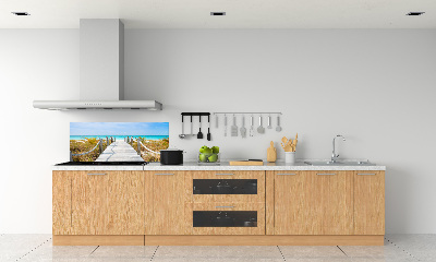 Panneau crédence cuisine Chemin au bord de la mer