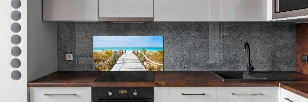 Panneau crédence cuisine Chemin au bord de la mer