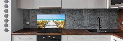 Panneau crédence cuisine Chemin au bord de la mer