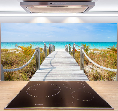 Panneau crédence cuisine Chemin au bord de la mer
