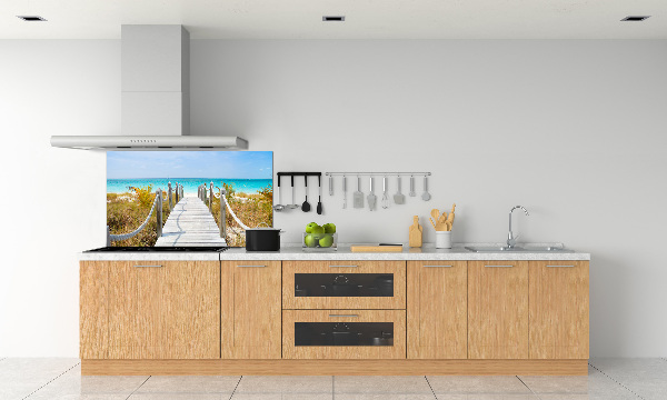 Panneau crédence cuisine Chemin au bord de la mer