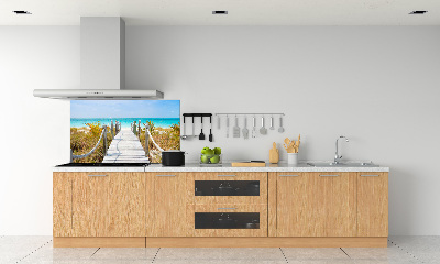 Panneau crédence cuisine Chemin au bord de la mer