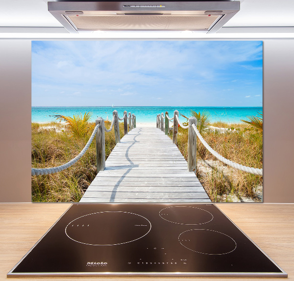 Panneau crédence cuisine Chemin au bord de la mer