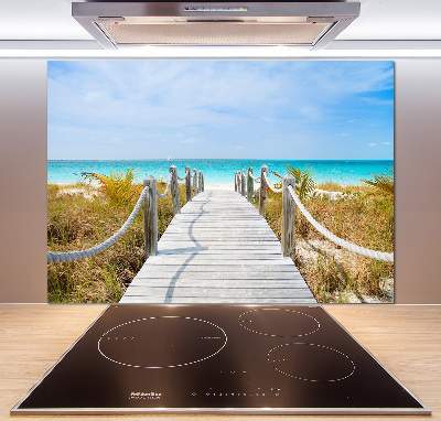 Panneau crédence cuisine Chemin au bord de la mer