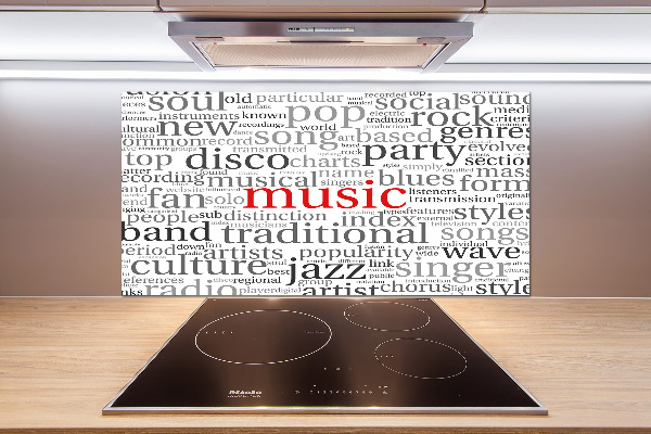 Panneau pour cuisine Genres musicaux