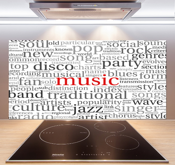 Panneau pour cuisine Genres musicaux