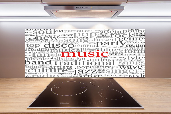 Panneau pour cuisine Genres musicaux