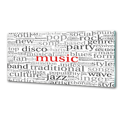 Panneau pour cuisine Genres musicaux