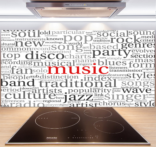 Panneau pour cuisine Genres musicaux