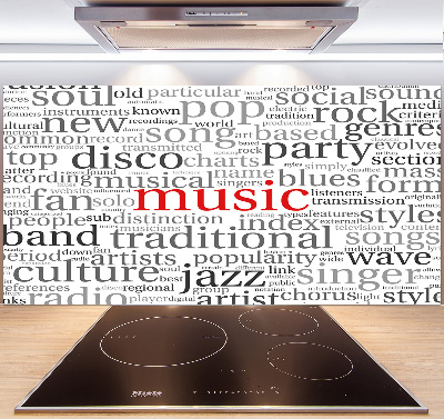 Panneau pour cuisine Genres musicaux