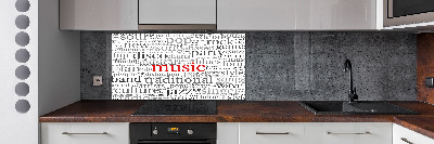 Panneau pour cuisine Genres musicaux