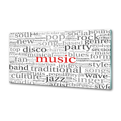 Panneau pour cuisine Genres musicaux