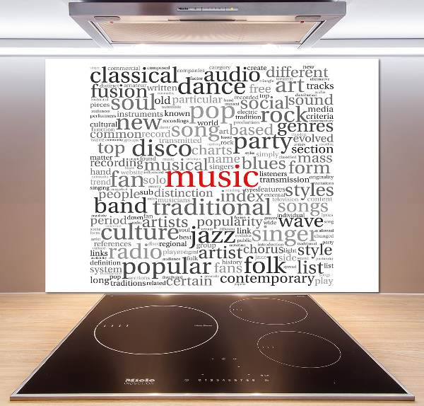 Panneau pour cuisine Genres musicaux