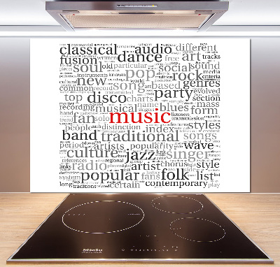 Panneau pour cuisine Genres musicaux