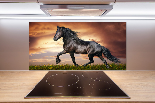 Crédence de cuisine en verre Cheval au trot