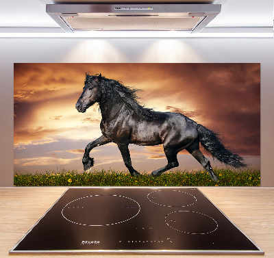 Crédence de cuisine en verre Cheval au trot