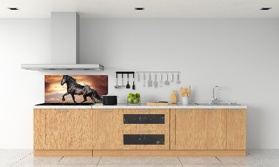 Crédence de cuisine en verre Cheval au trot