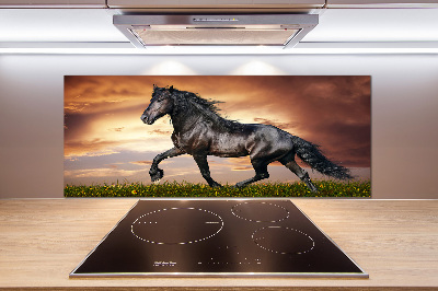 Crédence de cuisine en verre Cheval au trot