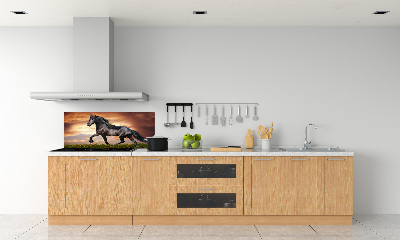 Crédence de cuisine en verre Cheval au trot