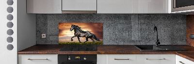 Crédence de cuisine en verre Cheval au trot