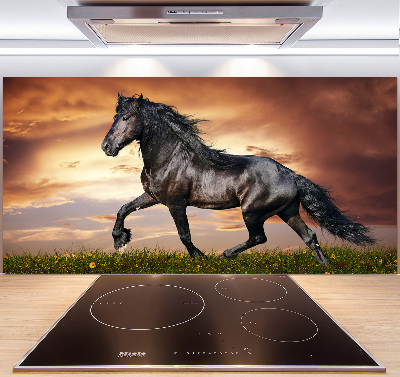 Crédence de cuisine en verre Cheval au trot