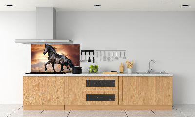 Crédence de cuisine en verre Cheval au trot