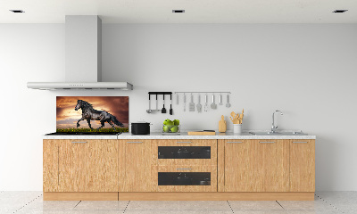 Crédence de cuisine en verre Cheval au trot