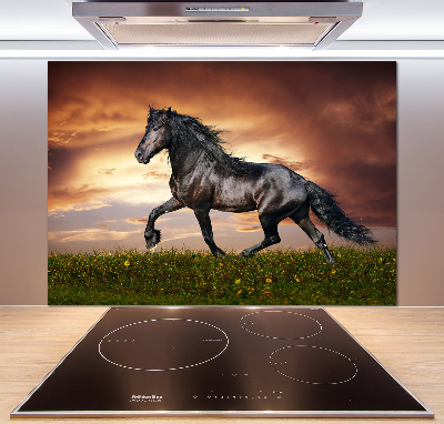 Crédence de cuisine en verre Cheval au trot