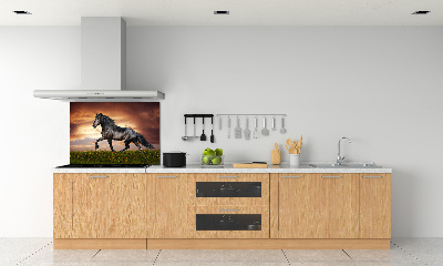 Crédence de cuisine en verre Cheval au trot