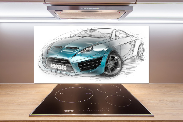Panneau crédence cuisine Croquis d'une voiture