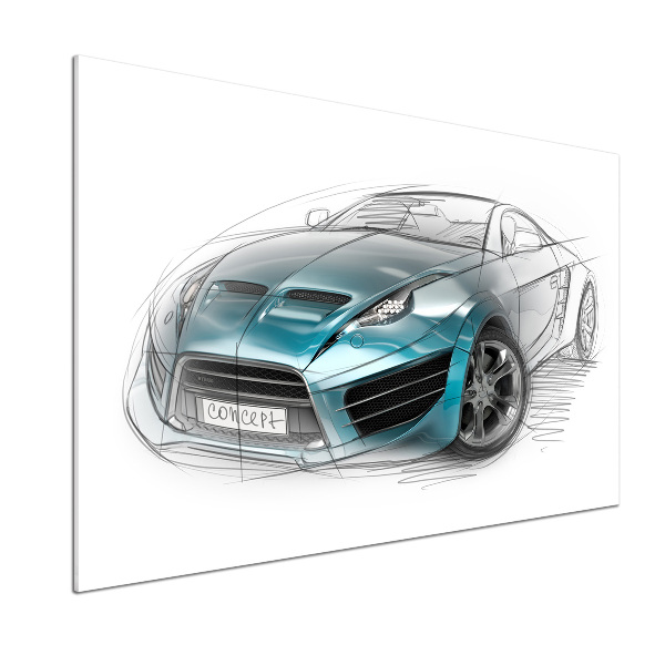 Panneau crédence cuisine Croquis d'une voiture