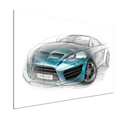 Panneau crédence cuisine Croquis d'une voiture